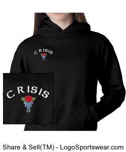 CRISIS Champion Sweater with rose Design Zoom